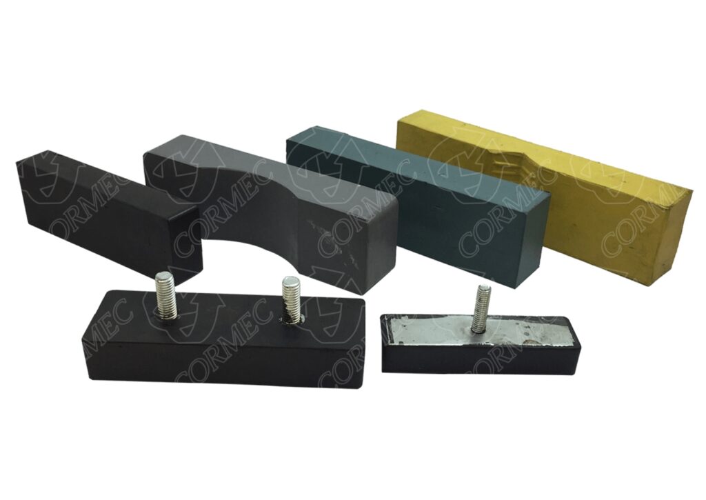 Aditamento en goma para cadena transportadora.